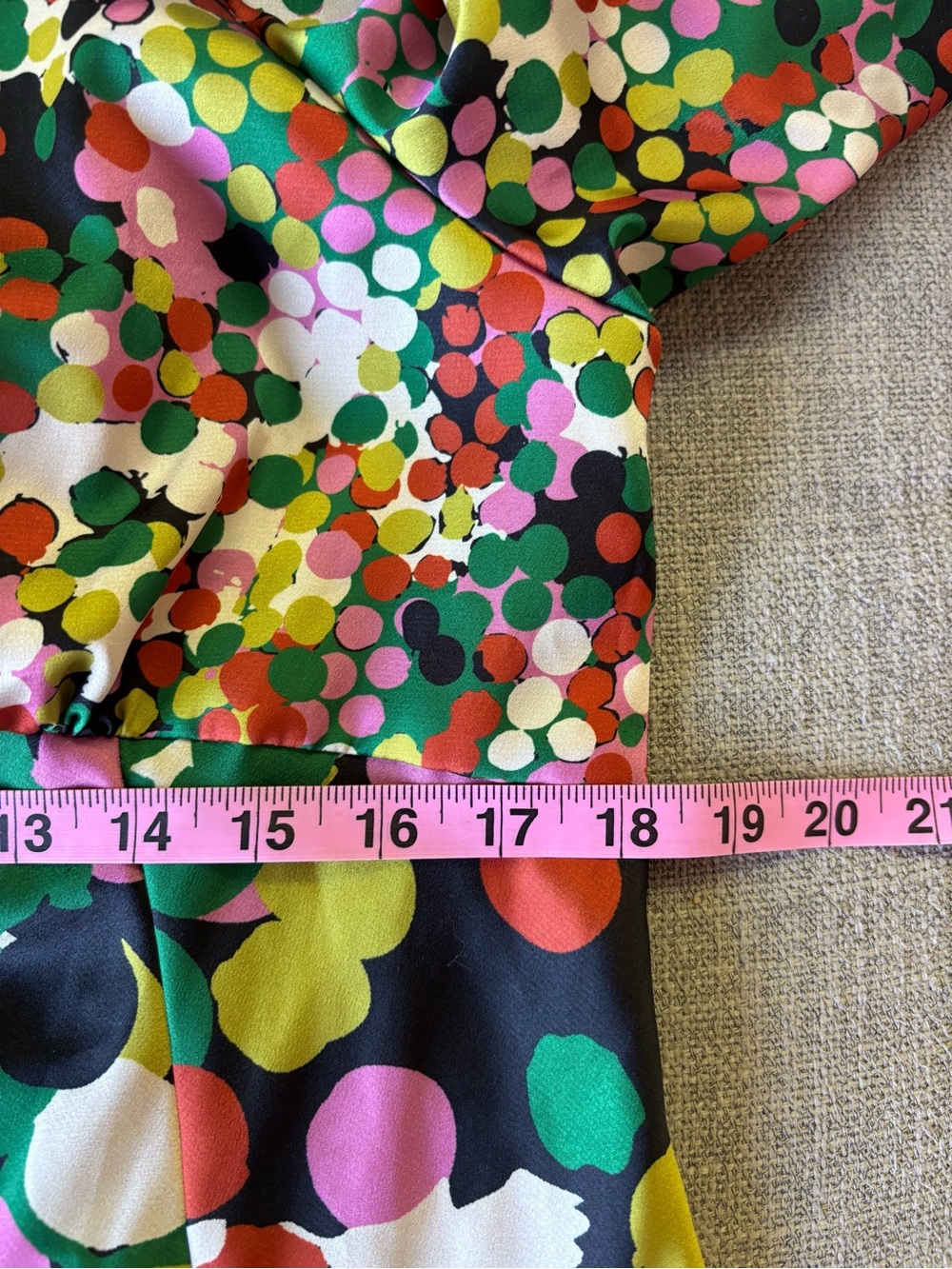 Anthropologie Porridge Multicolor Polka Dot Puff Sleeve Maxi Dress Plus Size 1X - Picture 8 of 13